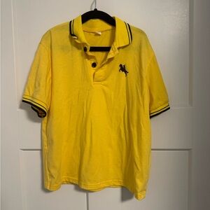 Yellow Polo Shirt and shorts with Black Accents